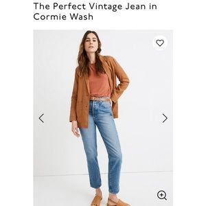 Madewell Perfect Vintage Jean Sz 28 Regular NWT